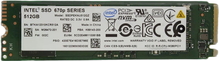 M.2 NVMe 512Gb MIX (INTEL) Накопичувачі image 1