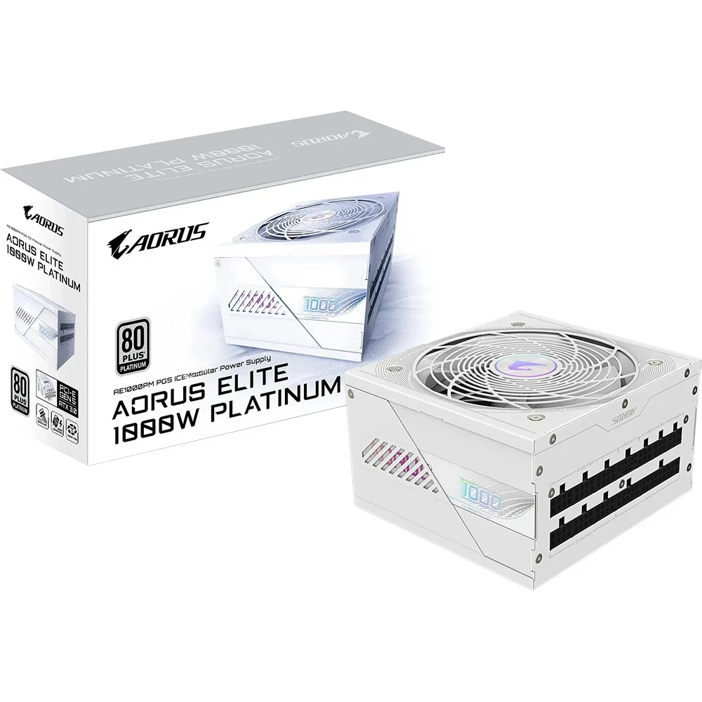 Блок живлення Gigabyte Aorus Elite P1000W 80+ Platinum (GP-AE1000PM PG5 ICE) Блоки живлення image 1