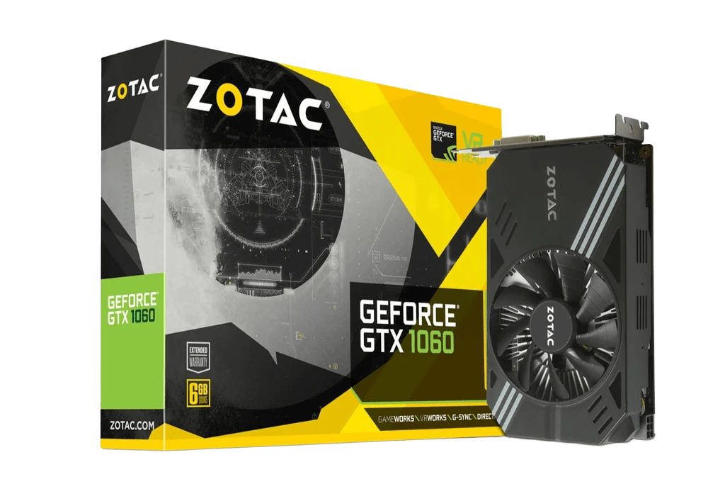Zotac GTX 1060 6Gb Mini (ZT-P10600A-10L) Відеокарти image 1