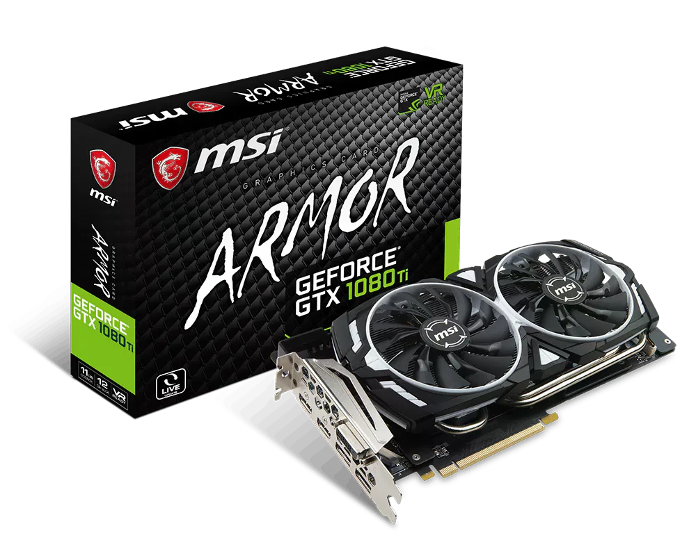 MSI GTX 1080 Ti 11Gb ARMOR OC (1080Ti 11Gb ARMOR OC) Відеокарти image 1