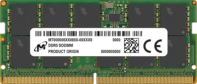 DDR5 16Gb (2x8GB) 4800MHz Micron Sodimm Оперативна пам'ять image 1