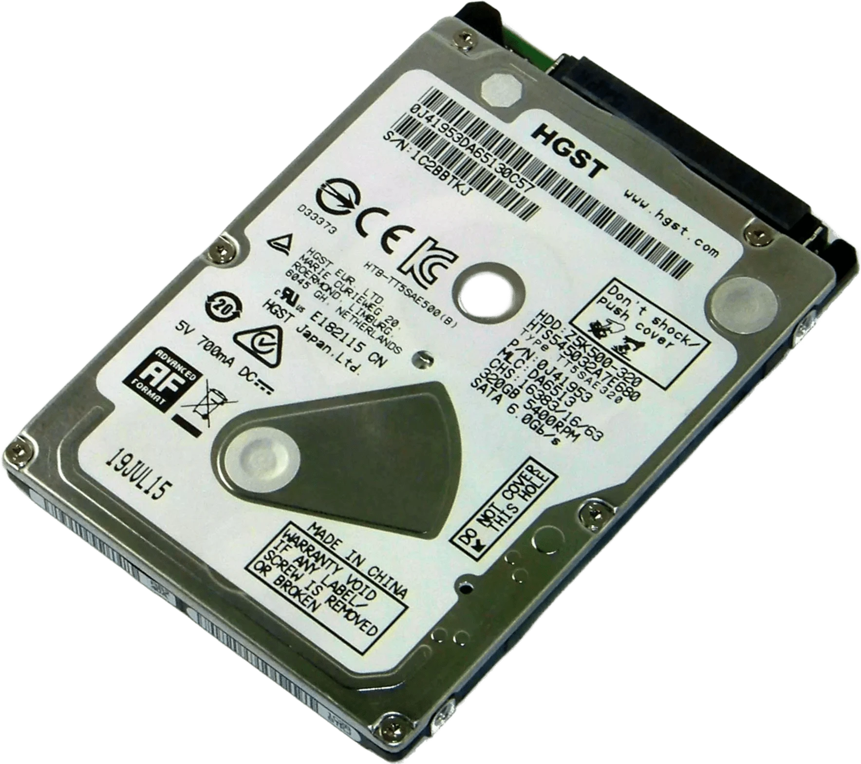 HDD 2.5 320GB  Hitachi Travelstar  (Z5K500-320) Накопичувачі image 1