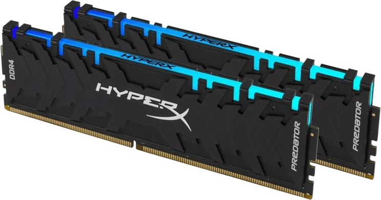 DDR4 16Gb (2x8) 4000MHz Kingston HyperX Predator Black RGB (HX440C19PB3AK2/16) Оперативна пам'ять image 1