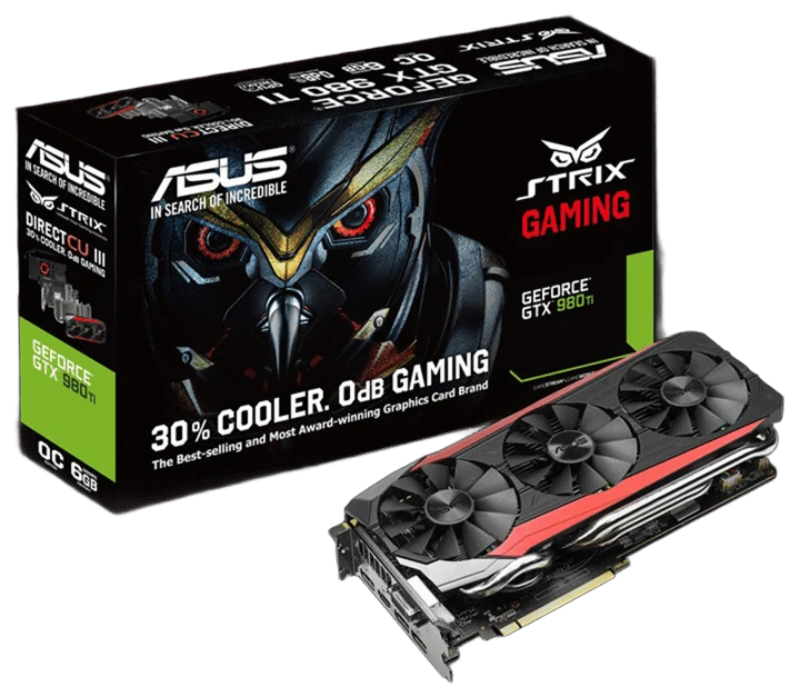Asus GTX 980 Ti Strix 6Gb (STRIX-GTX980TI-DC3OC-6GD5-GAMING) Відеокарти image 1