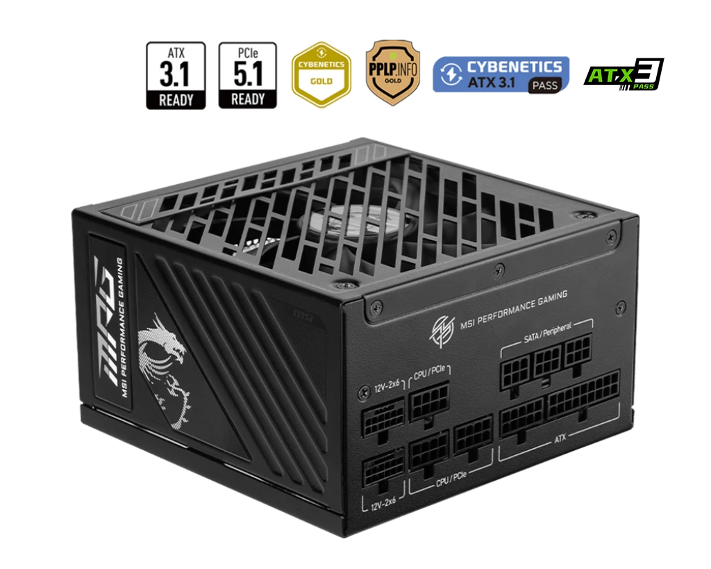 Блок живлення MSI MPG A850GS PCIE5 850W Блоки живлення image 1
