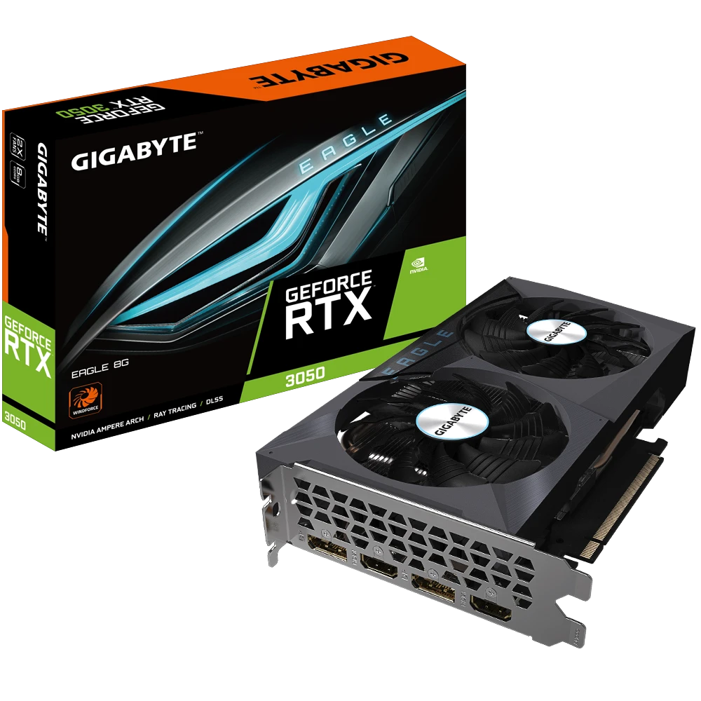 Gigabyte RTX 3050 8Gb EAGLE  (GV-N3050EAGLE -8GD) Відеокарти image 1