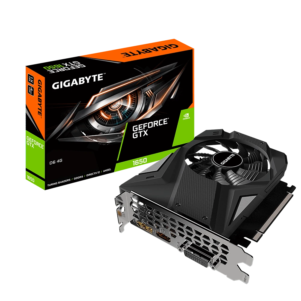 Gigabyte GTX 1650 4Gb D6 (GV-N1656D6-4GD) Відеокарти image 1