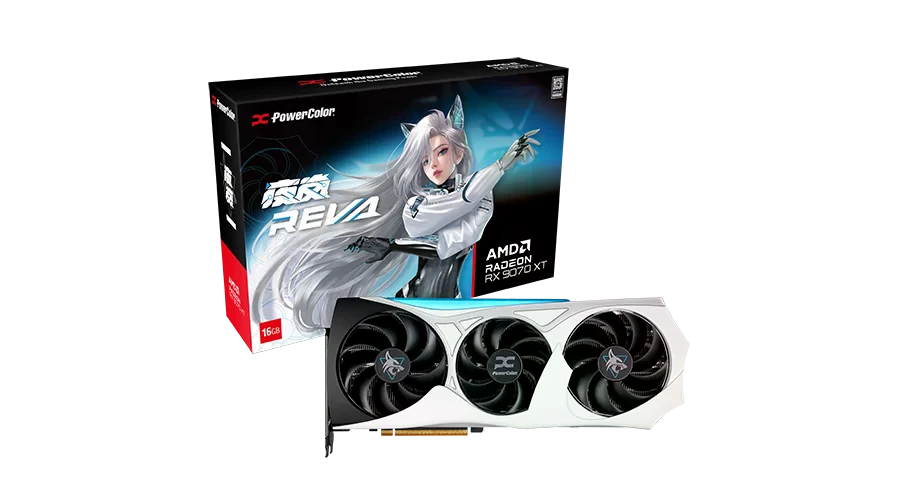 AMD Radeon PowerColor RX 9070 XT 16GB Hellhound Reva Edition (RX9070XT 16G-L/OC/REV Відеокарти image 1