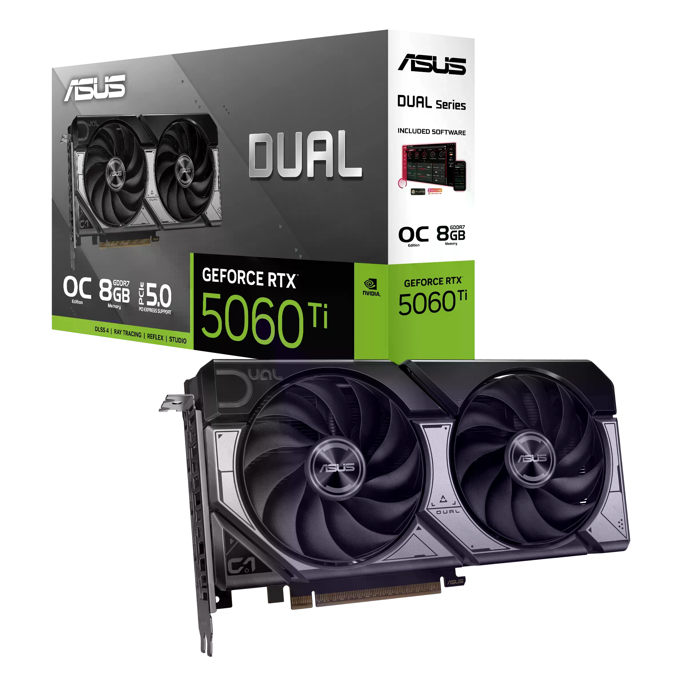Asus RTX 5060TI 8G DUAL OC (DUAL-RTX5060TI-O8G) Відеокарти image 1