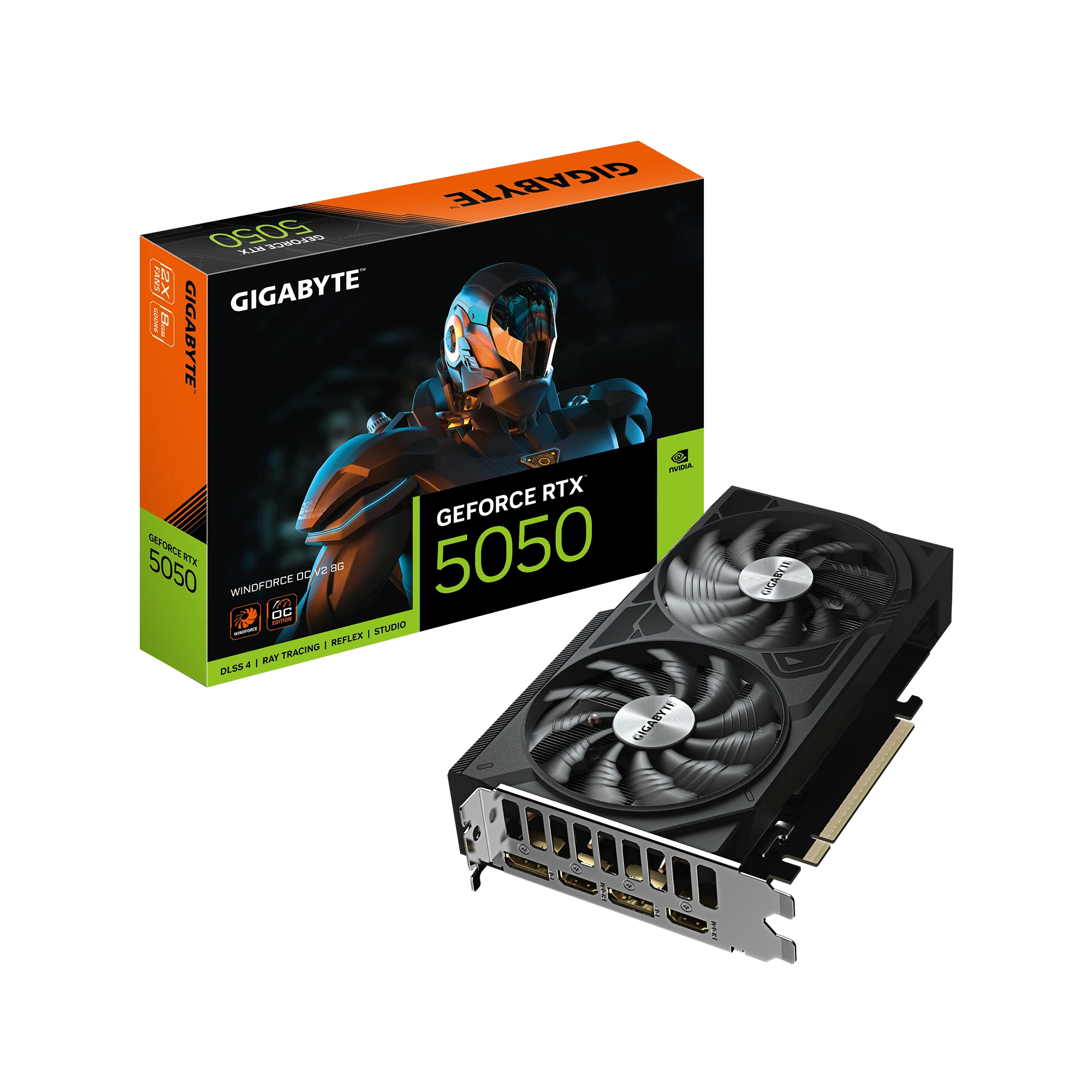 Gigabyte RTX 5050 8GB WindForce OC V2 (GV-N5050WF2OCV2-8GD) Відеокарти image 1