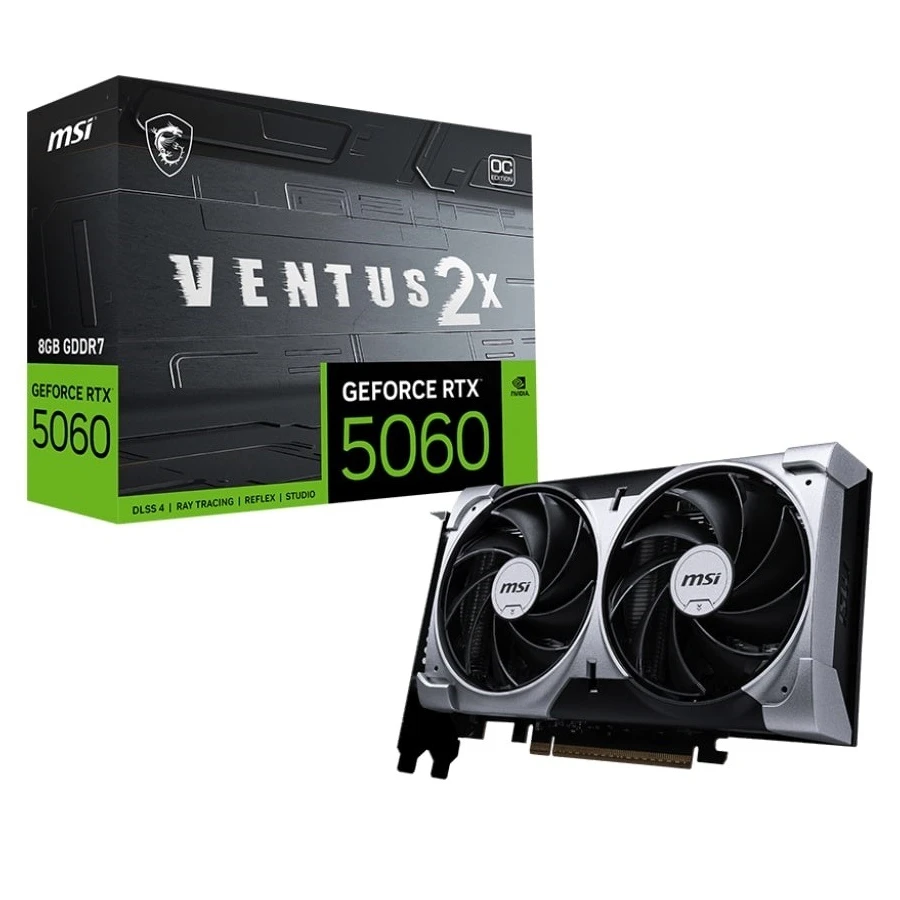 MSI RTX 5060 8GB Ventus 2X OC (GeForce RTX 5060 8G VENTUS 2X OC) Відеокарти image 1