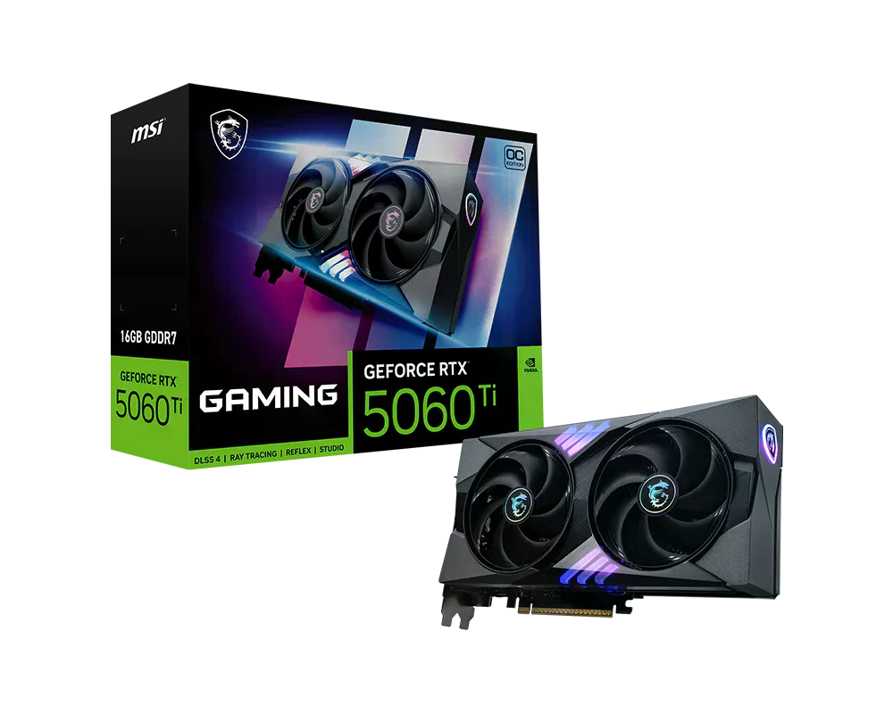 MSI RTX 5060 Ti 16GB Gaming OC (GeForce RTX 5060 Ti 16G GAMING OC) Відеокарти image 1