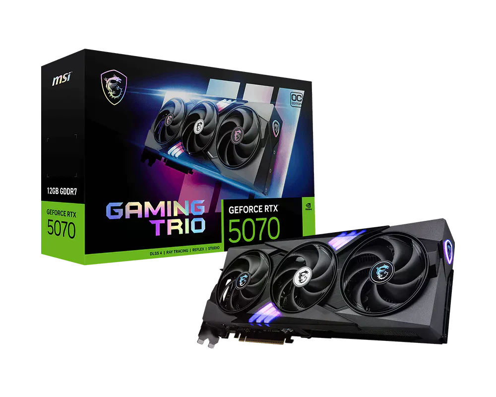 MSI RTX 5070 12GB Gaming Trio OC (GeForce RTX 5070 12G GAMING TRIO OC) Відеокарти image 1