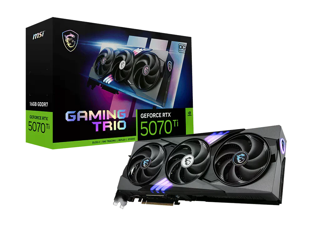 MSI RTX 5070 Ti 16GB Gaming Trio OC (GeForce RTX 5070 Ti 16G GAMING TRIO OC) Відеокарти image 1
