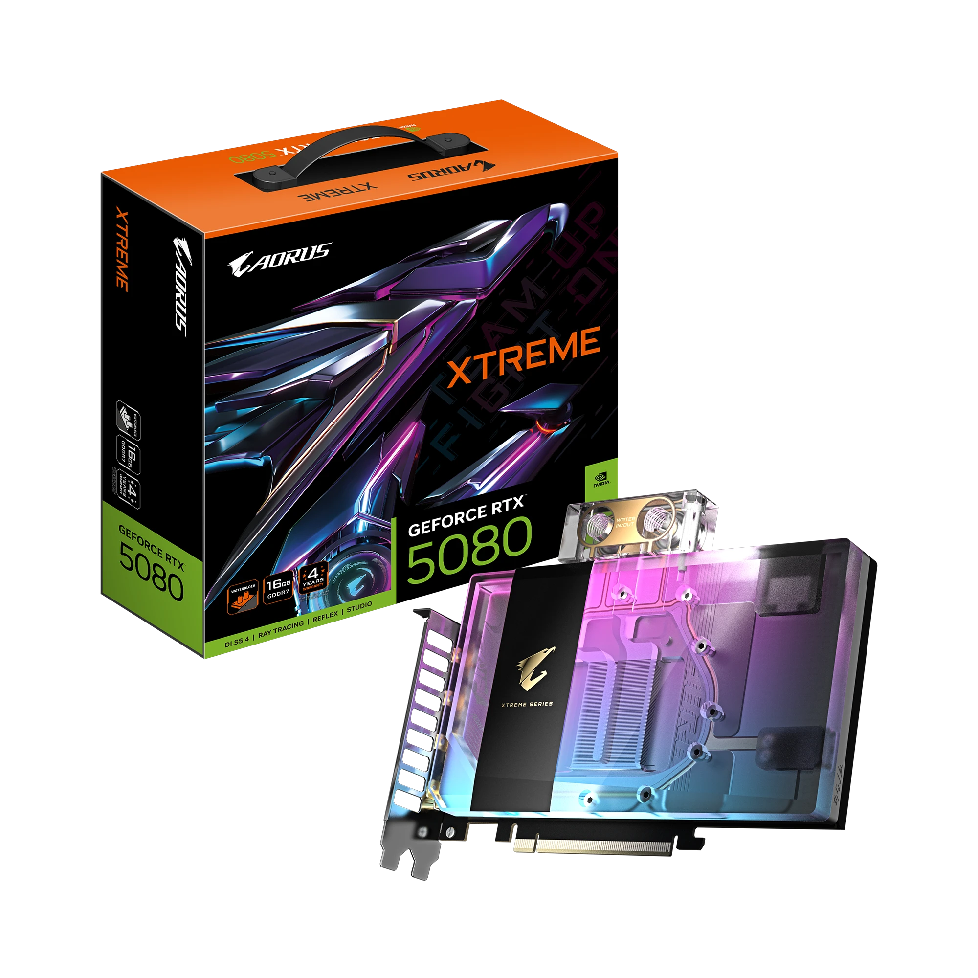 Gigabyte RTX 5080 16GB Aorus Xtreme Waterforce WB (GV-N5080AORUSX WB-16GD) Відеокарти image 1