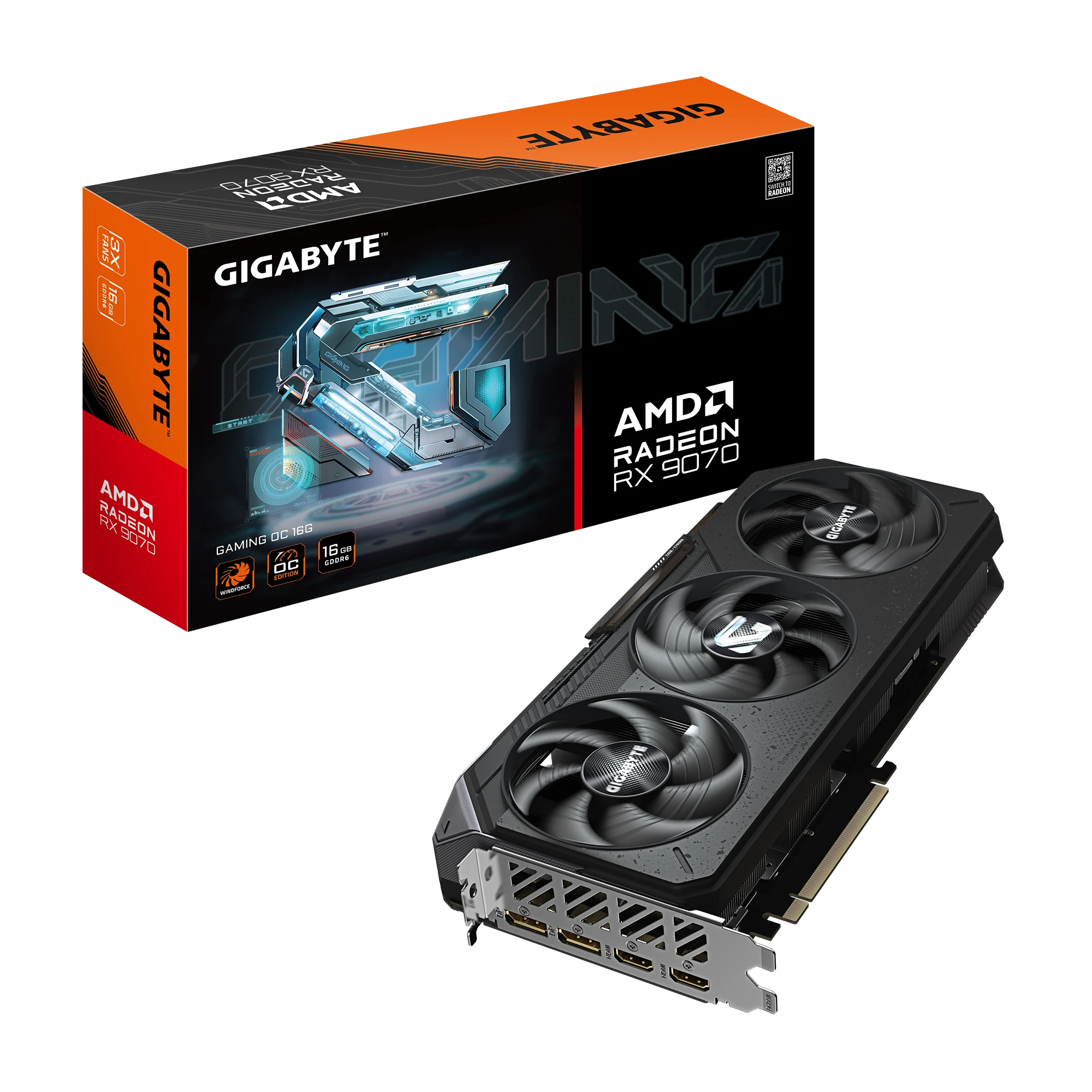AMD Radeon Gigabyte RX 9070 16G GAMING (GV-R9070GAMING-16GD) Відеокарти image 1