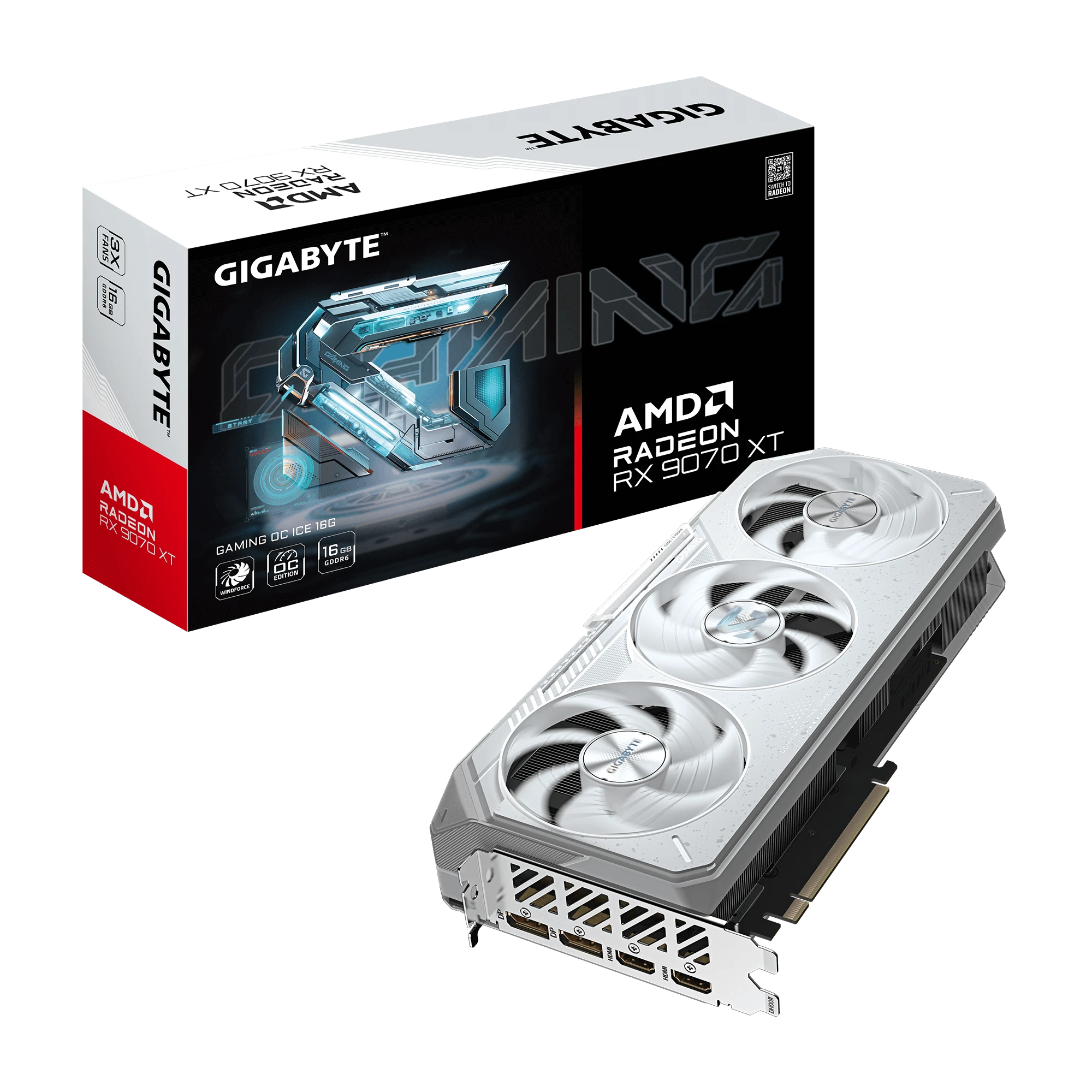 AMD Radeon Gigabyte RX 9070 XT 16G GAMING OC ICE (GV-R907XGAMINGOCICE-16GD) Відеокарти image 1