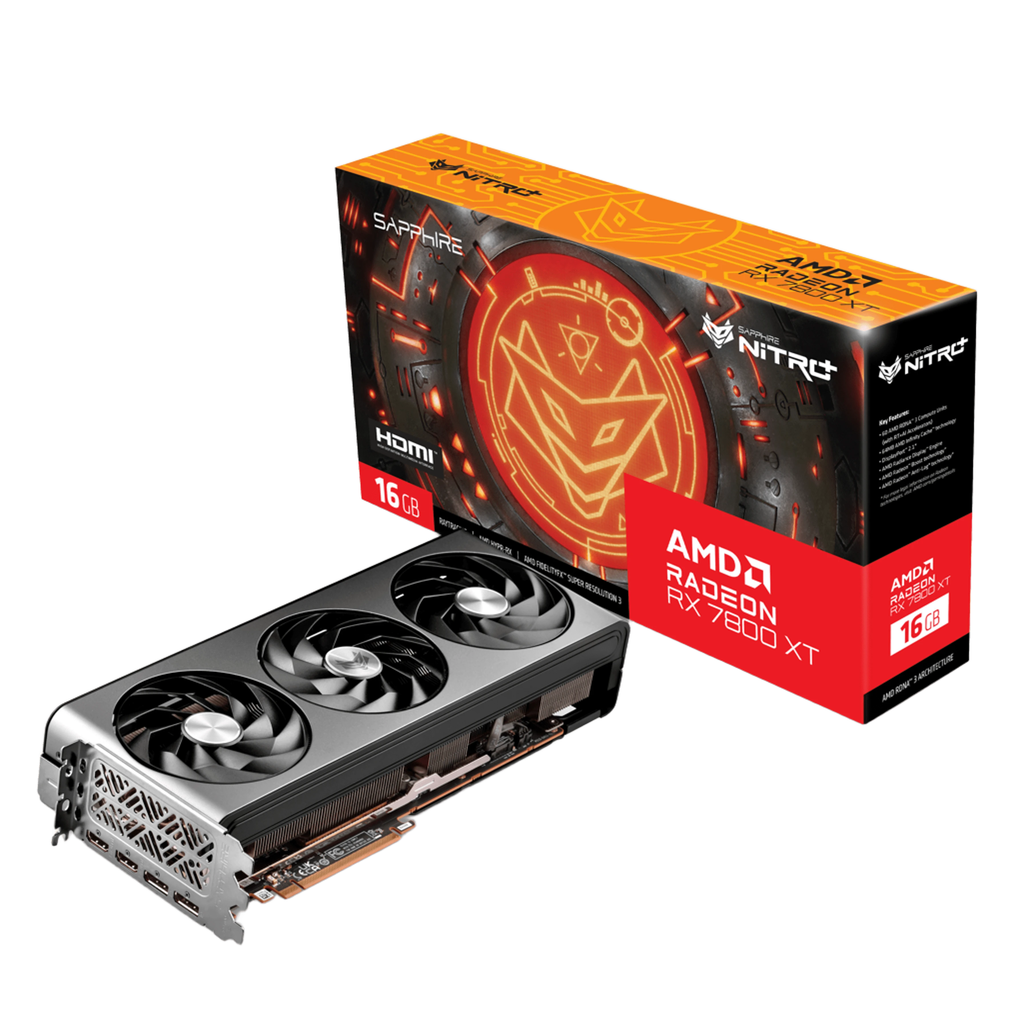 AMD Radeon Sapphire RX 7800 XT 16GB  NITRO+ GAMING OC (11330-01-20G) Відеокарти image 1