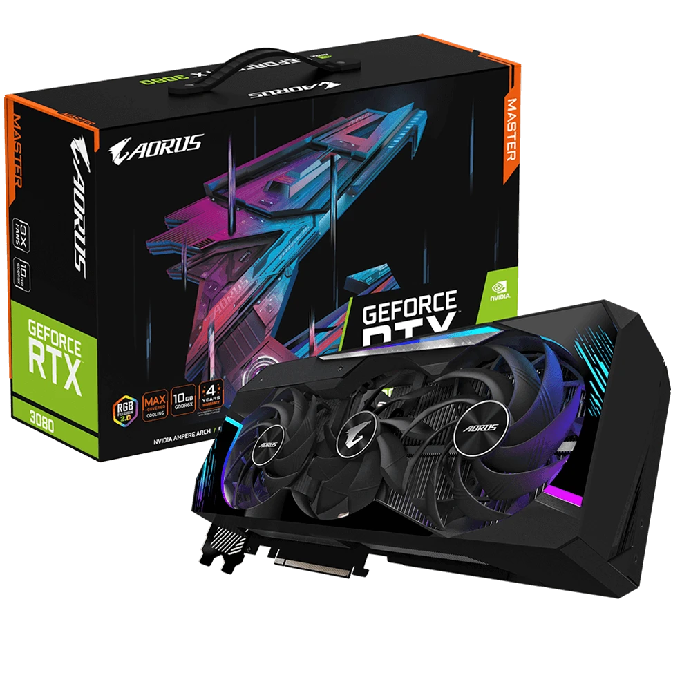 Gigabyte RTX 3080 10Gb Aorus Master (GV-N3080AORUS M-10GD) Відеокарти image 1