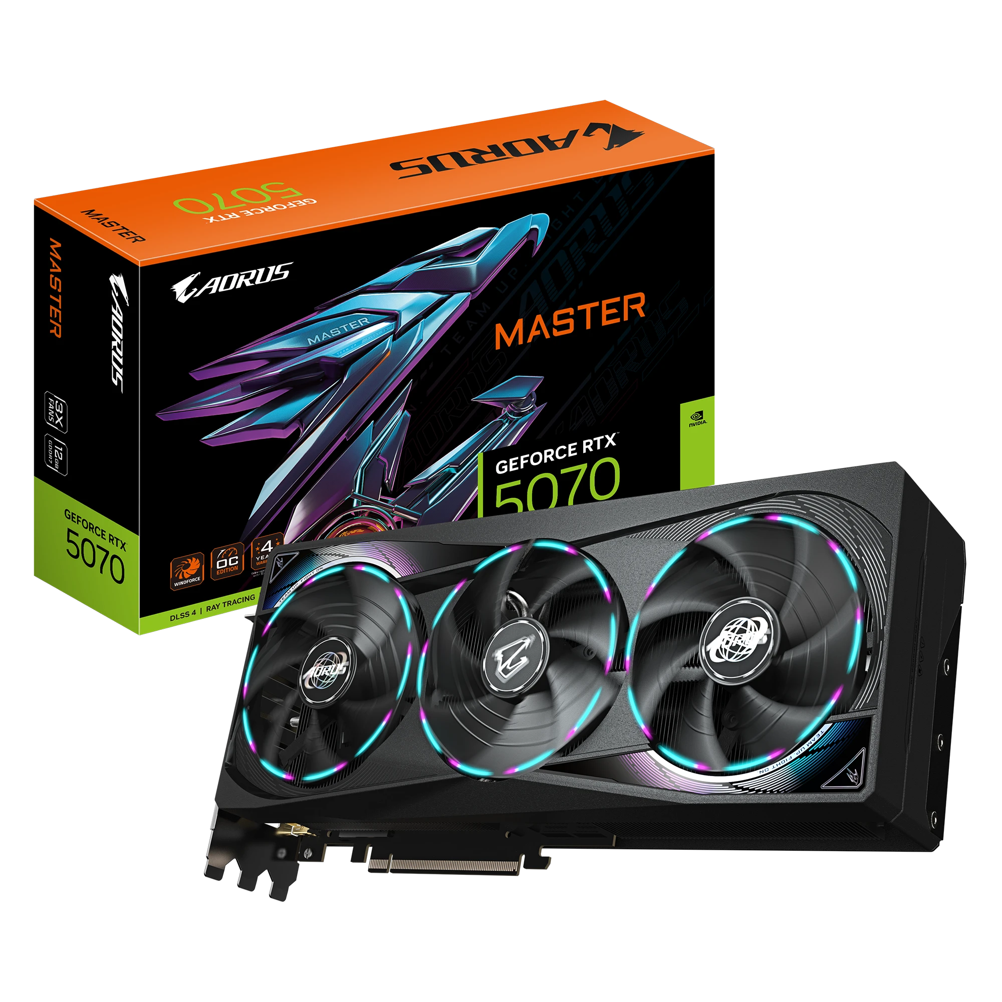 Gigabyte RTX 5070 12G AORUS MASTER (GV-N5070AORUS M-12GD) Відеокарти image 1