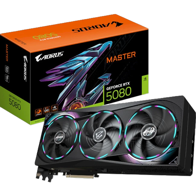 Gigabyte RTX 5080 16G AORUS MASTER (GV-N5080AORUS M-16GD) Відеокарти image 1