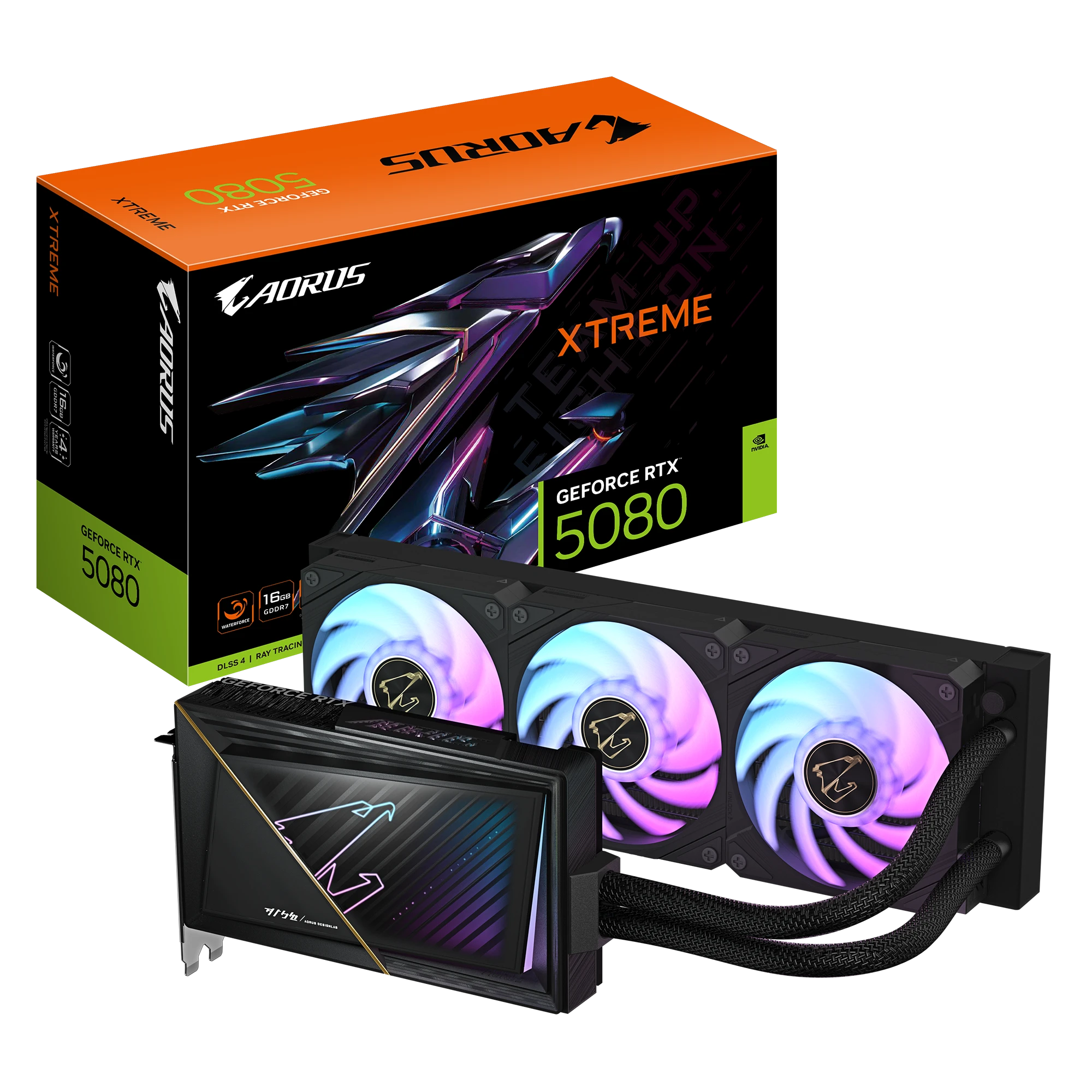 Gigabyte RTX 5080 16G AORUS XTREME WATERFORCE (GV-N5080AORUSX W-16GD) Відеокарти image 1