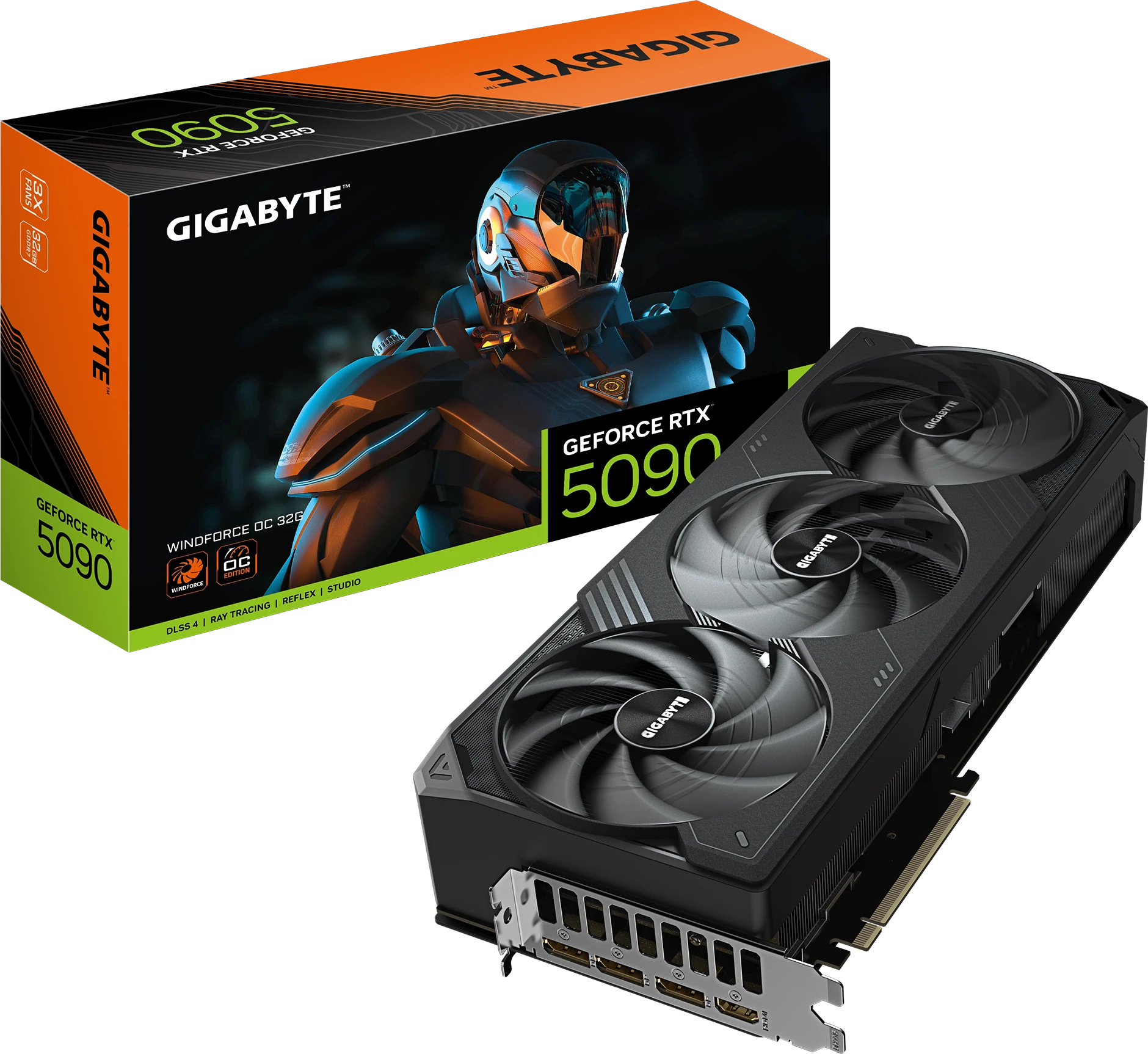 Gigabyte RTX 5090 32G WINDFORCE OC (GV-N5090WF3OC-32GD) Відеокарти image 1