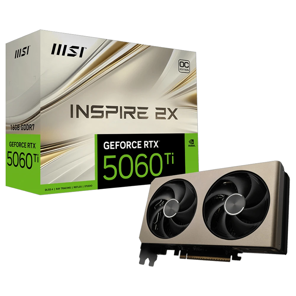 MSI RTX 5060 Ti 16GB INSPIRE 2X (G506T-16I2) Відеокарти image 1