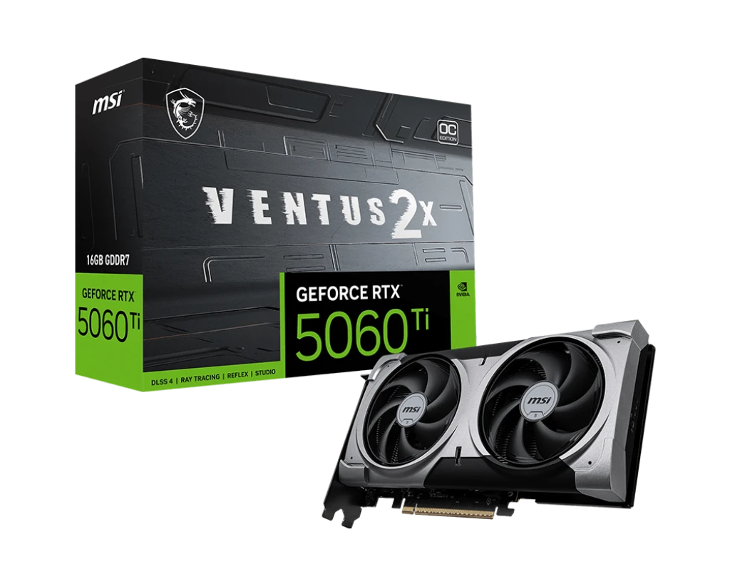 MSI RTX 5060 Ti 16GB VENTUS 2X OC PLUS (G506T-16V2CP) Відеокарти image 1