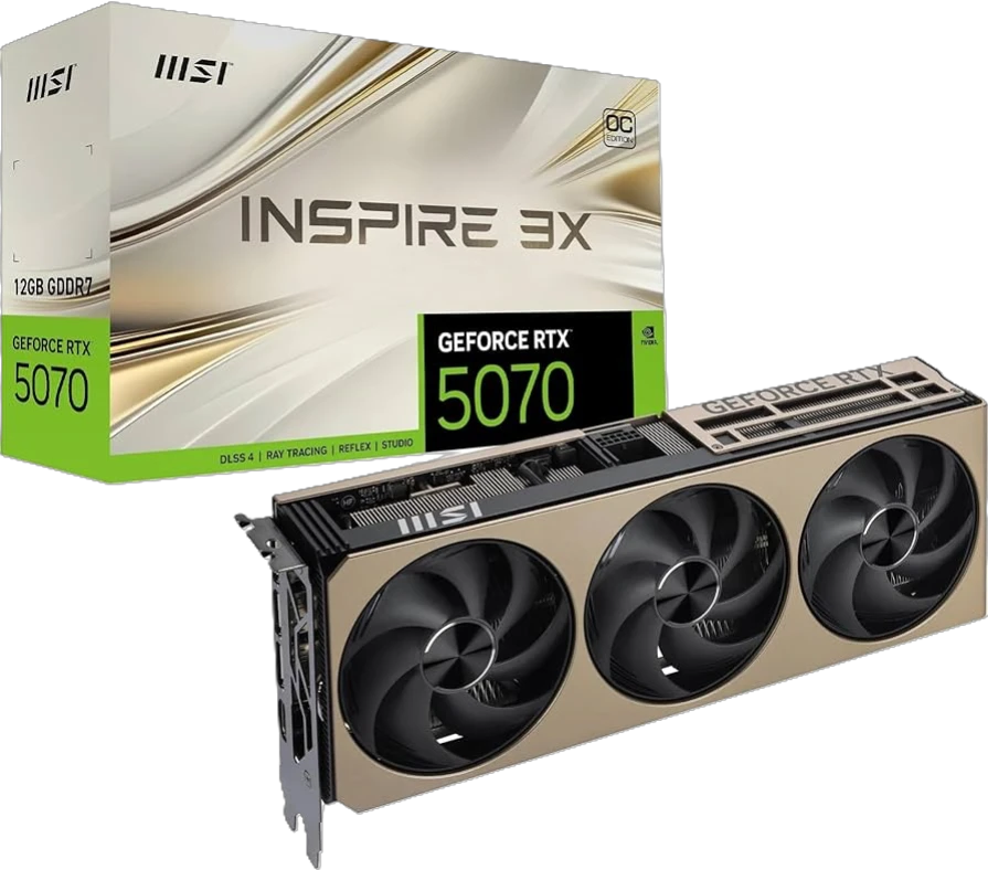 MSI RTX 5070 12G INSPIRE 3X OC (G5070-12I3C) Відеокарти image 1