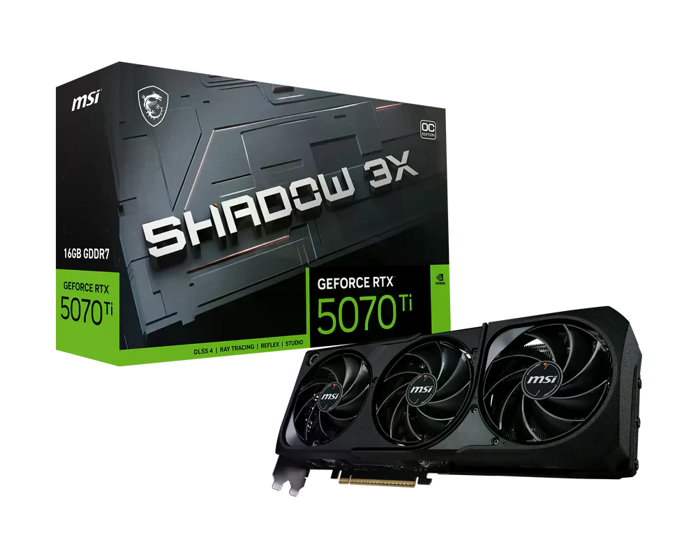 MSI RTX 5070 Ti SHADOW 3X 16G (G507T-16S3) Відеокарти image 1