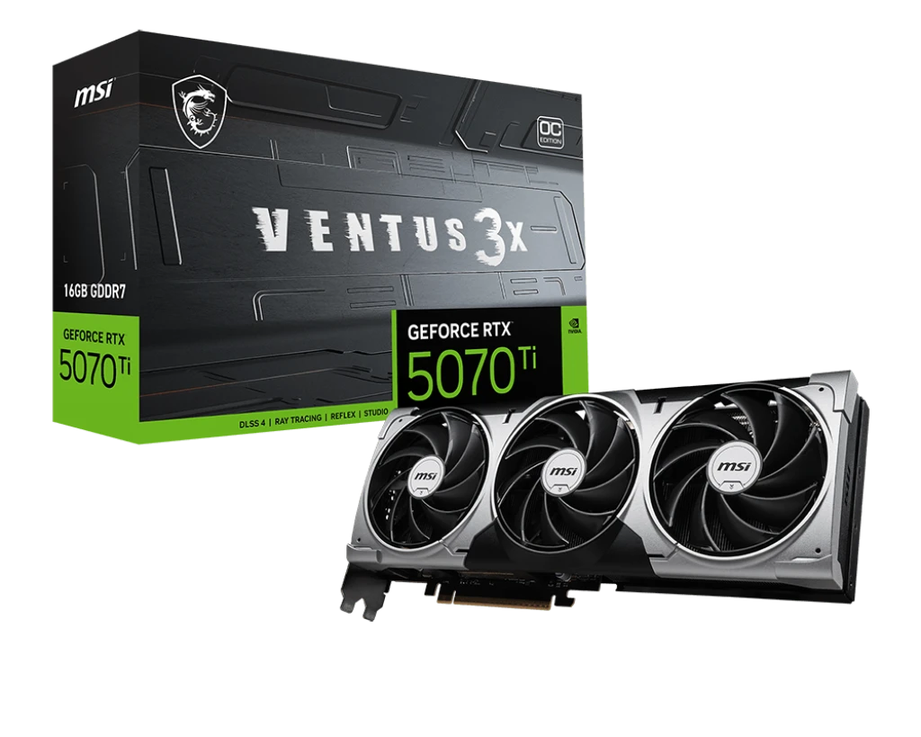 MSI RTX 5070 Ti 16G VENTUS 3X OC (G507T-16V3C) Відеокарти image 1