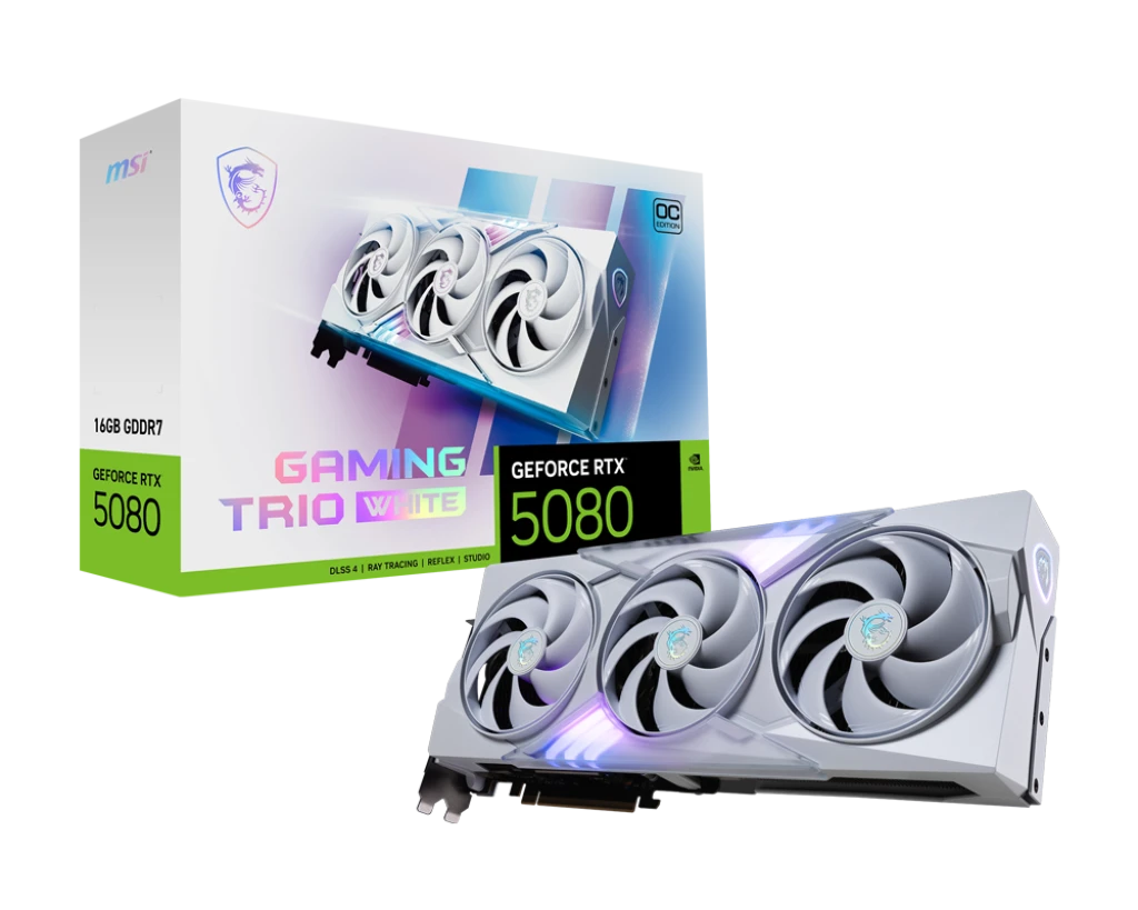MSI RTX 5080 16G GAMING TRIO OC WHITE (G5080-16GTCW) Відеокарти image 1