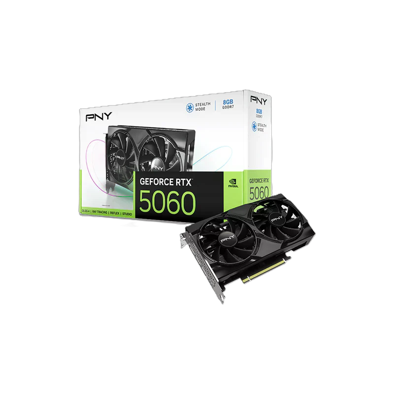 PNY RTX 5060 8G Dual Fan GPU (VCG50608DFXPB1) Відеокарти image 3