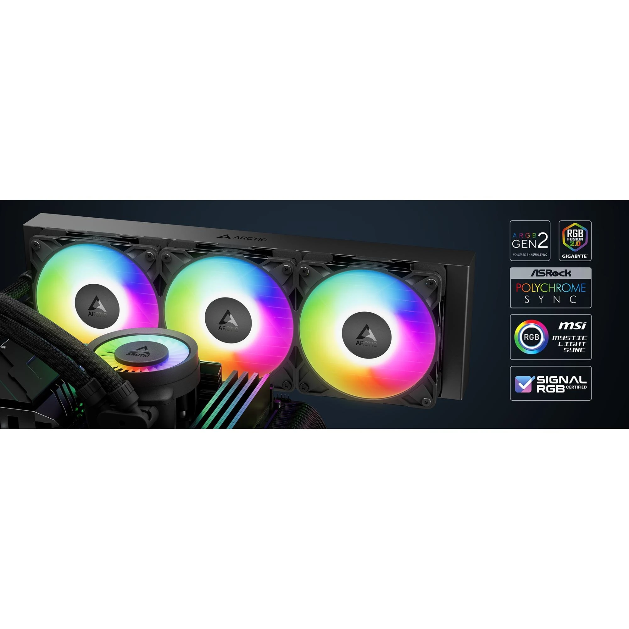Водяне охолодження Arctic Liquid Freezer III Pro 420 Black A-RGB (ACFRE00185A) Охолодження image 3