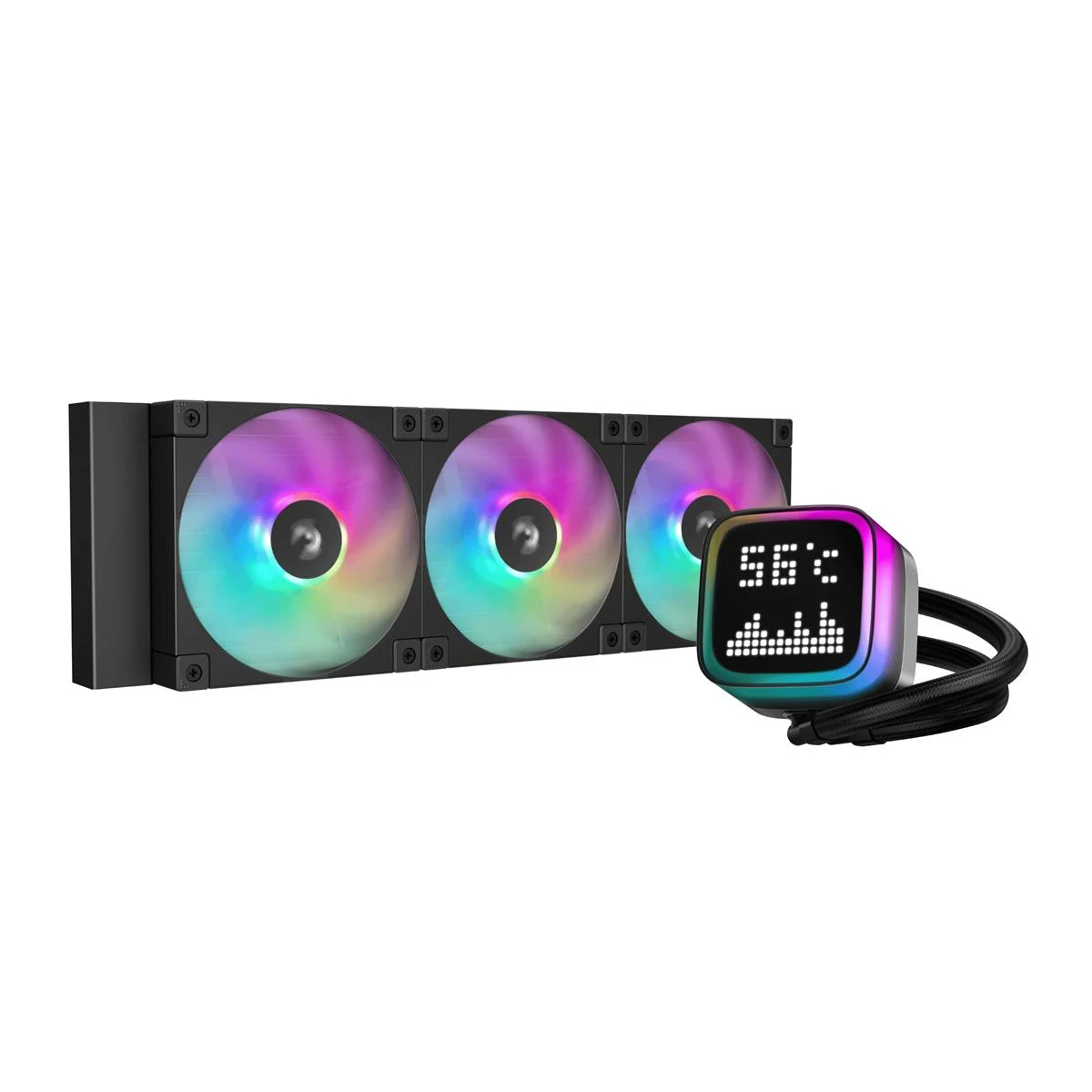 Водяне охолодження Deepcool LP360 ARGB Black (R-LP360-BKMSNC-G-1)  Охолодження image 1
