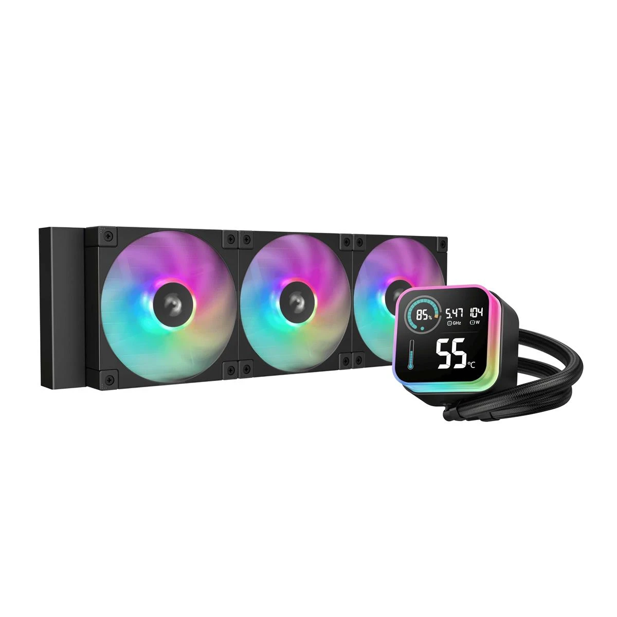 Водяне охолодження Deepcool LQ360 Black (R-LQ360-BKLSMW-G-1) Охолодження image 1