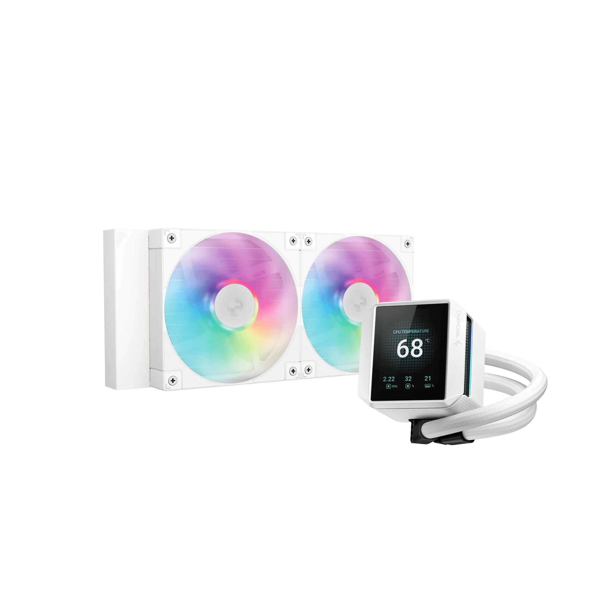 Водяне охолодження DeepCool Mystique 240 ARGB White (R-LX240-WHDSNMCP-G-1) Охолодження image 1