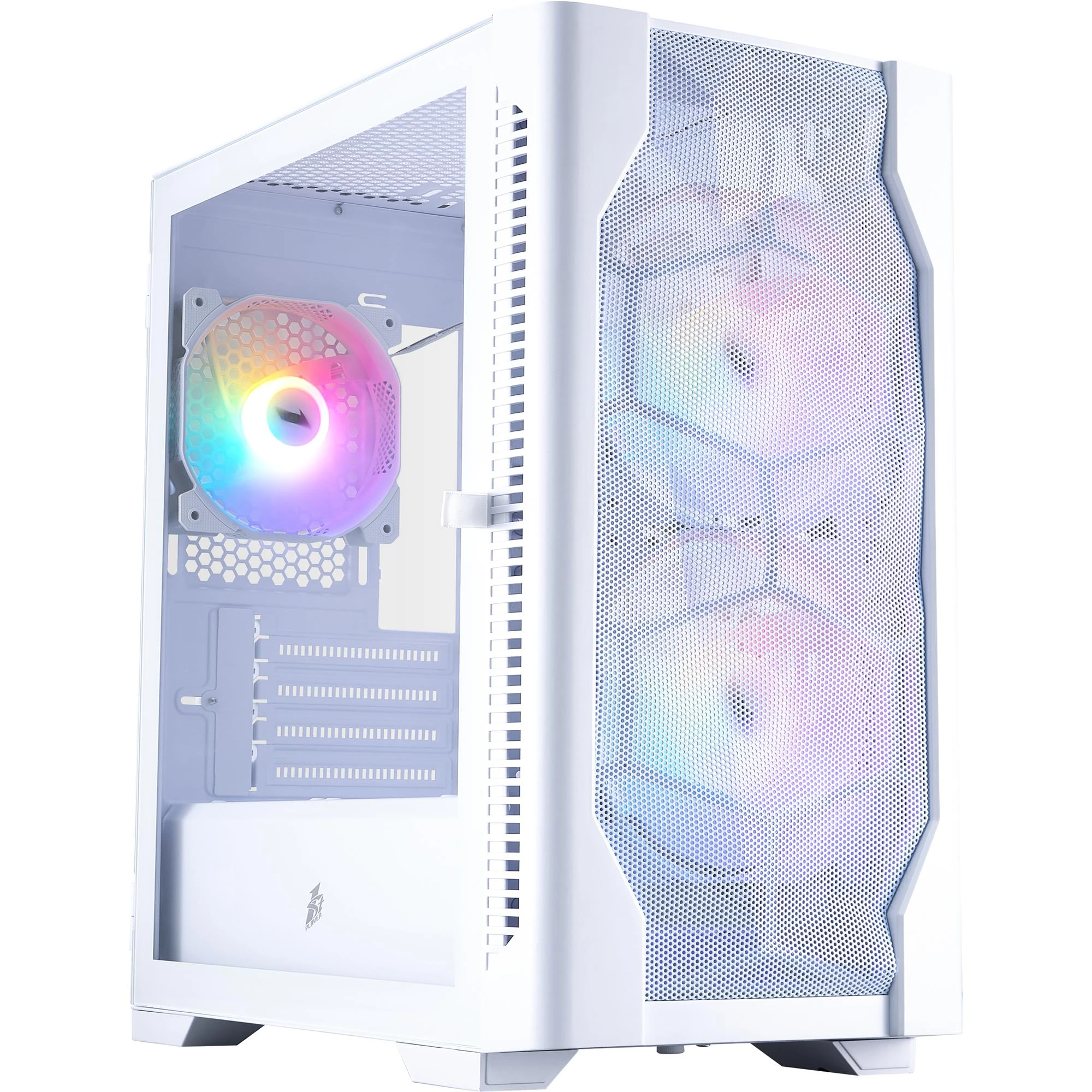 Корпус 1stPlayer D4-M-WH-2F1P-W-1F1-W White Корпуси image 4