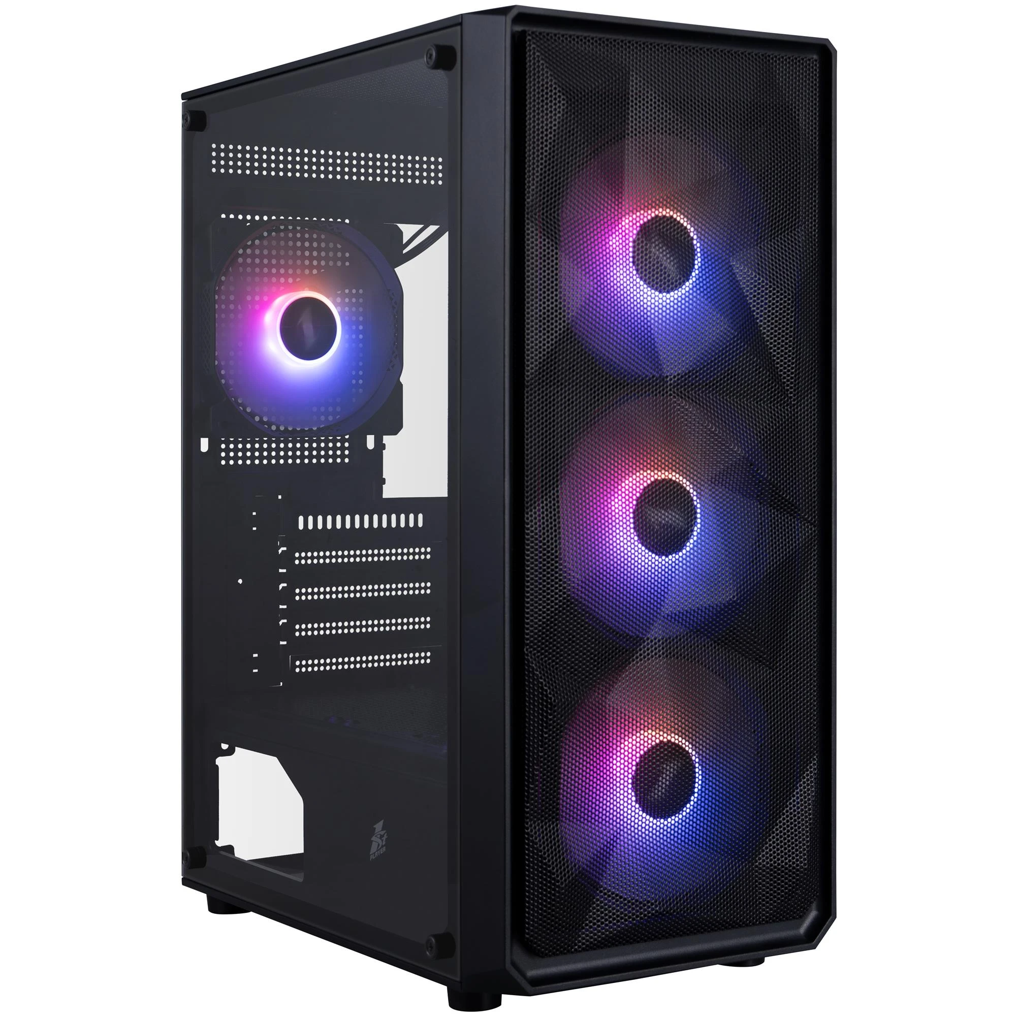 Корпус 1stPlayer FD3-M-BK-4F7 Black Корпуси image 1